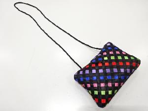 アンティーク　サテン　リボン　ショルダーバッグ